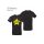 Shirt: schwarz + Aufdruck: gelb