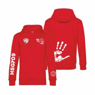 HSG09 Basic Hoodie Kids fire red/wei