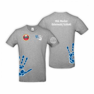 HSG WOS HB T-Shirt Unisex sports grey/blau