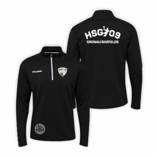 HSG09 HML Authentic Half Zip Sweatshirt Unisex black