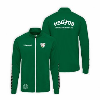 HSG09 HML Authentic Poly Zip Jacket Kids evergreen