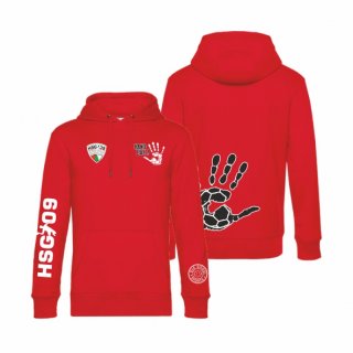 HSG09 Basic Hoodie Kids fire red/schwarz