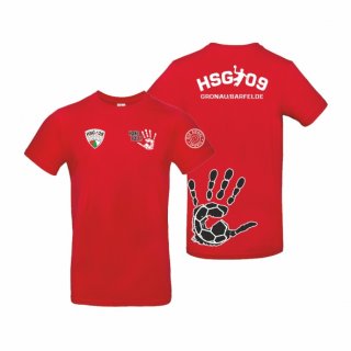 HSG09 Basic T-Shirt Unisex rot/schwarz