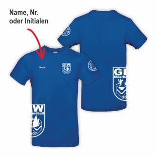 GIW Meerhandball Basic T-Shirt Kids royal 122/128 inkl. Name oder Nr. oder Initialen