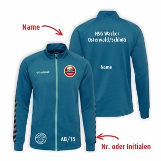 HSG WOS HML Authentic Poly Zip Jacket Lady celestial S inkl. Initialen oder Nr.