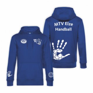 MTV Elze Handball Hoodie Kids royal/wei 134/146 ohne Zusatzaufdruck