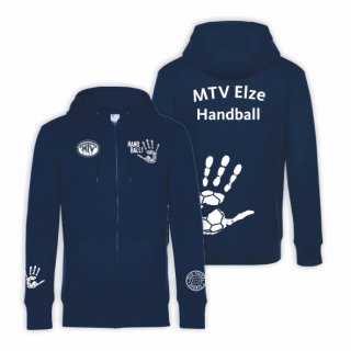 MTV Elze Handball Hoodie-Jacke Lady navy blue/wei S ohne Zusatzaufdruck