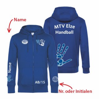 MTV Elze Handball Hoodie-Jacke Unisex royal/blau XL inkl. Name