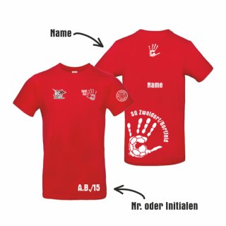 SG ZB HB T-Shirt Kids rot 134/146 inkl. Initialen oder Nr.