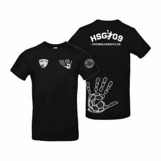 HSG09 Basic T-Shirt Unisex schwarz/schwarz L ohne Zusatzaufdruck