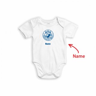 HSG Hannover-West Baby-Body wei/blau 6-12 Monate inkl. Name