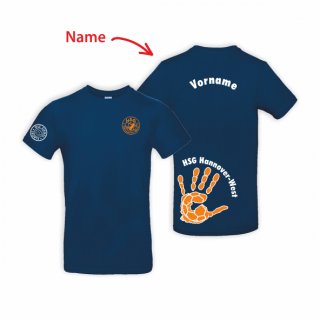 HSG Hannover-West T-Shirt Kids navy/neonorange 152/164 inkl. Name