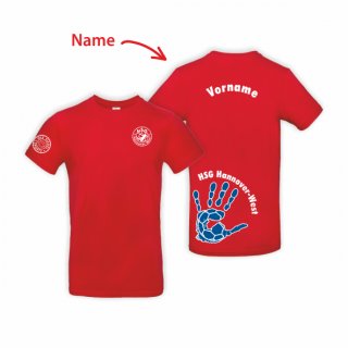 HSG Hannover-West T-Shirt Unisex rot/wei/blau S inkl. Name