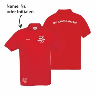 MTV Gross Lafferde Jubilum Poloshirt Kids rot 152/164 inkl. Name oder Initialen oder Nr.