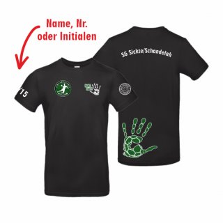 SG Sickte/Schandelah Basic T-Shirt Unisex schwarz L inkl. Initialen oder Nr.