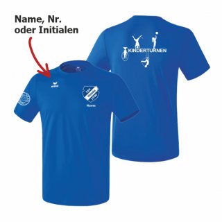 TSV Thiede Kinderturnen Erima T-Shirt Unisex royal 3XL inkl. Name oder Nr. oder Initialen