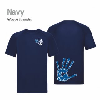 Trikot Handball!-Collection navy 134/146 (Kinder L) blau/weiss