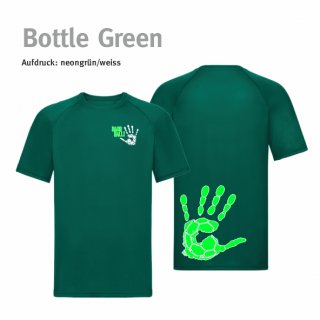 Trikot Handball!-Collection bottle green S neongrn/weiss