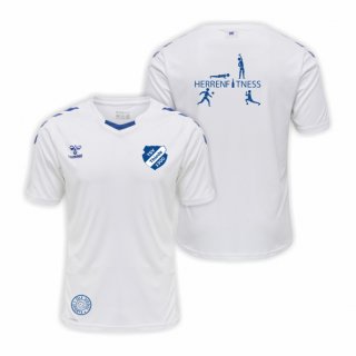 TSV Thiede Herrenfitness hmlCore XK Poly Jersey S/S Unisex white/true blue M ohne Zusatzaufdruck