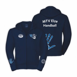 MTV Elze Handball Hoodie-Jacke Kids navy/blau 122/128 ohne Zusatzaufdruck
