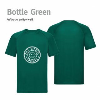 Smiley Trikot bottle green/wei 122/128 (Kinder M) ohne Zusatzaufdruck