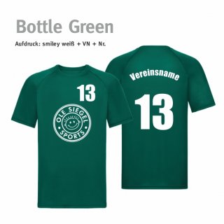 Smiley Trikot bottle green/wei 3XL inkl. Brust- & Rcken-Nr. & Vereinsname
