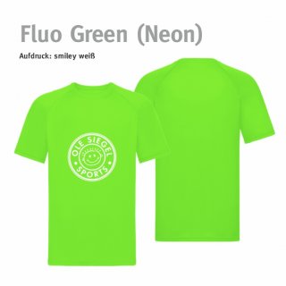 Smiley Trikot fluo green (neon)/wei 122/128 (Kinder M) ohne Zusatzaufdruck