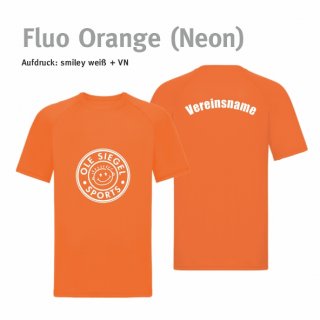Smiley Spieler Trikot fluo orange (neon)/wei
