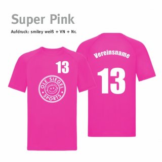 Smiley Trikot super pink/wei 3XL inkl. Brust- & Rcken-Nr. & Vereinsname