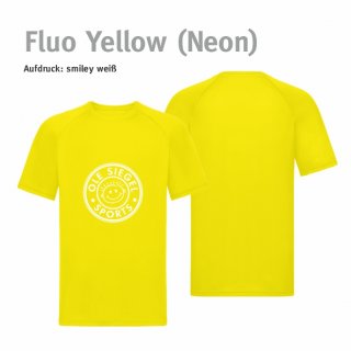 Smiley Trikot fluo yellow (neon)/wei 122/128 (Kinder M) ohne Zusatzaufdruck