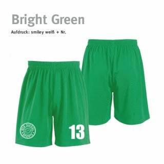 Smiley Short bright green/wei 2XL inkl. Nummer