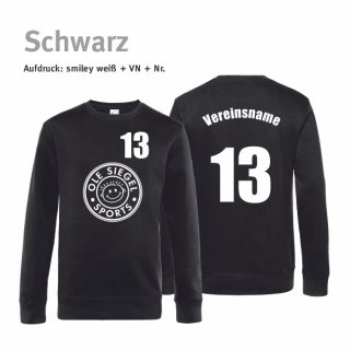 Smiley Torwart Sweater schwarz/wei 4XL inkl. Brust- & Rcken-Nr. & Vereinsname