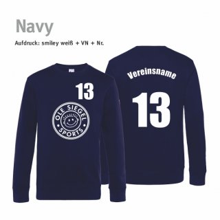 Smiley Torwart Sweater navy/wei 3XL inkl. Brust- & Rcken-Nr. & Vereinsname