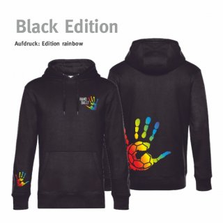 Hoodie Handball!-Collection black edition Unisex S rainbow