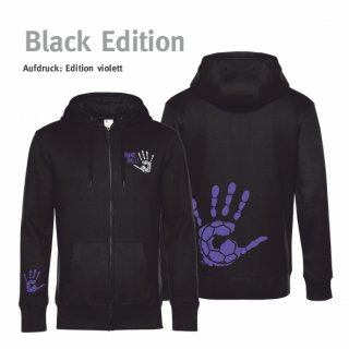 Hoodiejacke Handball!-Collection black edition Unisex S violett