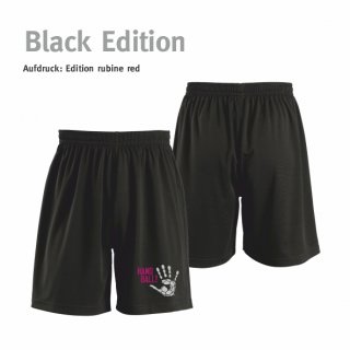 Short Handball!-Collection black edition Kids 10 Jahre (140) rubine red