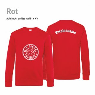 Smiley Torwart Sweater rot/wei
