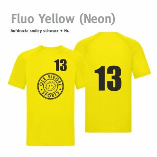 Smiley Spieler Trikot fluo yellow (neon)/schwarz