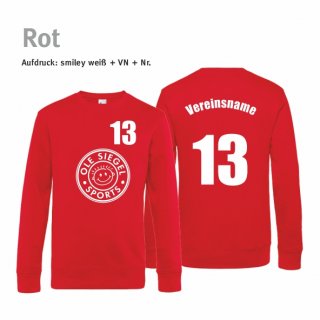 Smiley Torwart Sweater rot/wei 4XL inkl. Brust- & Rcken-Nr. & Vereinsname
