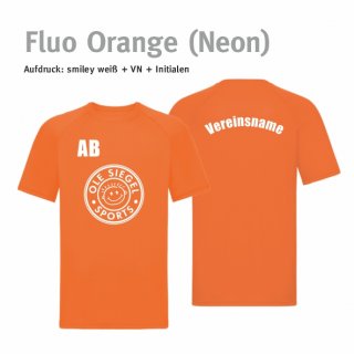 Smiley Trainer Trikot fluo orange (neon)/wei