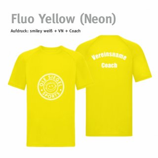 Smiley Trainer Trikot fluo yellow (neon)/wei