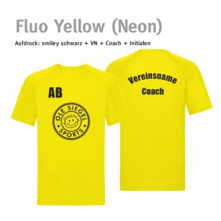 Smiley Trainer Trikot fluo yellow (neon)/schwarz