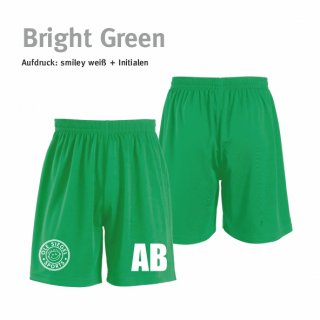 Smiley Trainer Short bright green/wei 2XL inkl. Initialen