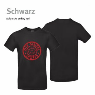 Smiley T-Shirt Unisex schwarz XS red