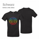 Smiley T-Shirt Unisex schwarz S rainbow