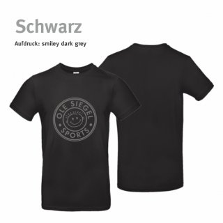 Smiley T-Shirt Unisex schwarz XL dark grey