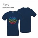 Smiley T-Shirt Unisex navy 2XL rainbow