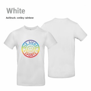 Smiley T-Shirt Unisex white 5XL rainbow