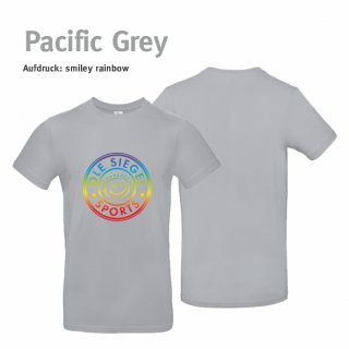 Smiley T-Shirt Unisex pacific grey 3XL rainbow