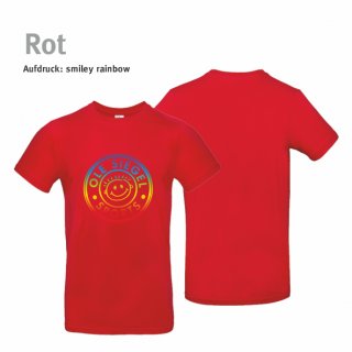 Smiley T-Shirt Kids rot 152/164 rainbow